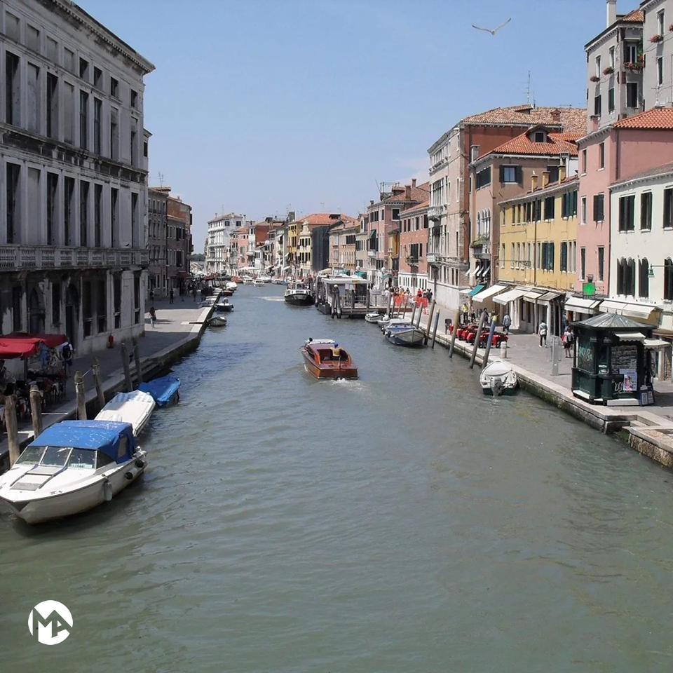 Looking along the Venice canals
